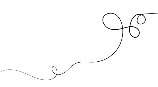 Pattern wave thick with background knot decor and sewing abstract doodle. Horizontal drawing line with thin wiggly squiggle. Vector illustration