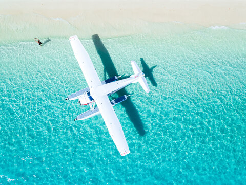 Seaplane at the beach