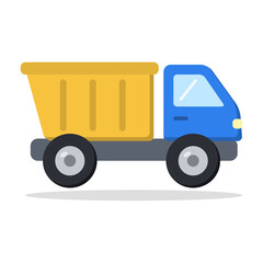 Yellow and blue toy dump truck © Dilshad
