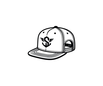 Snapback cap baseball hat vector icon fashion headwear streetwear