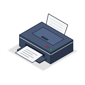 Cartoon inkjet printer with printed page