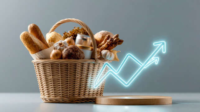 Grocery basket shows household budget pressure with rising costs of food items