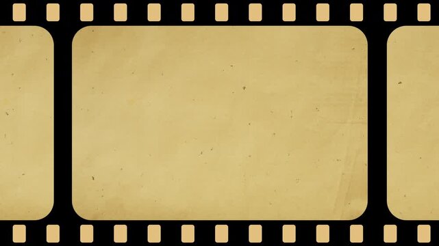 Vintage super 8 mm frame, Old film tape overlay 4K