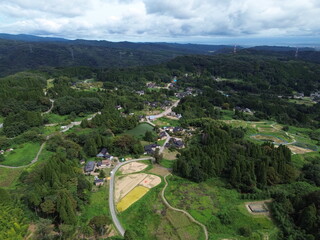 熊無地区の上空から(富山県氷見市) © uco