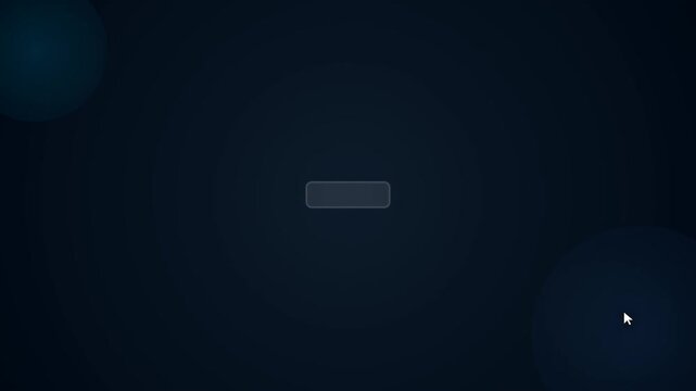 Dark background with glowing cursor on sleek rectangle. Subtle bokeh adds depth to minimalist design. Ideal for digital interfaces or tech-themed visuals