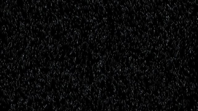 Snow particles blowing upward in gusty wind with swirling motion on black background, reverse snowfall overlay