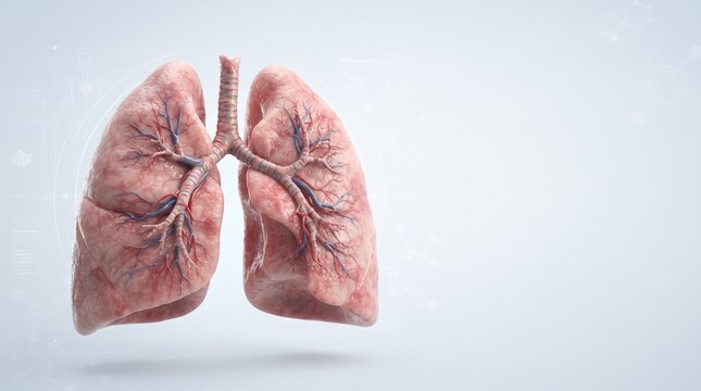 Anatomically Accurate Human Lungs 3D Medical Visualization