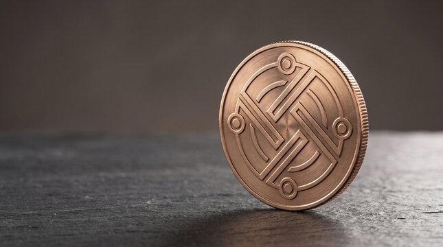 Bronze Coin with Abstract Symbol
