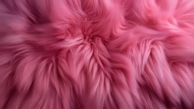Luxurious abstract background featuring soft flowing pink faux fur fabric with deep velvet texture 4K Generative AI