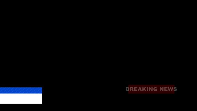 Professional broadcast lower third graphic template with breaking news banner and clean minimalist design for news programs