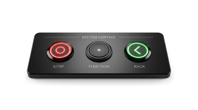 Modern gaming controller with circular buttons