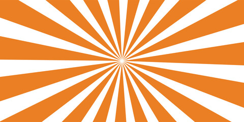 Obraz premium Orange and White Sunburst Radial Background Graphic Design Pattern for Creative Projects