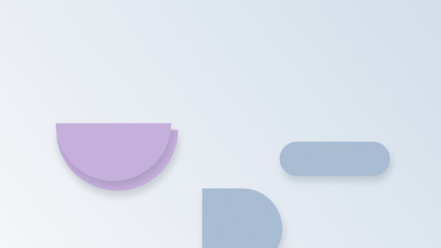 Minimal abstract geometric shapes on a soft light blue background