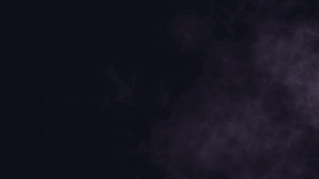 Atmospheric smoke rising slowly in dark motion background footage featuring soft wisps floating across screen with cinematic lighting effects