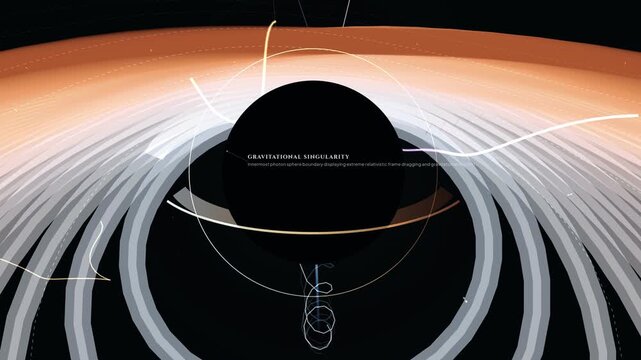 Scientific animation of a black hole gravitational singularity and accretion disk showing magneto-rotational instability and relativistic velocity fields