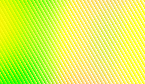 Abstract green and yellow striped background pattern with diagonal lines, bright gradient graphic design element