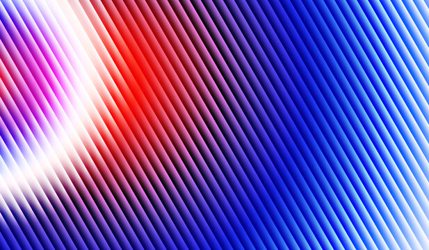 Abstract background with dynamic diagonal lines in vibrant red, purple, and blue gradient colors, creating a modern and futuristic digital art effect