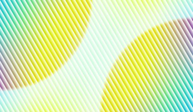 Abstract background with dynamic diagonal lines in vibrant gradient colors of yellow, green, and blue, creating a modern and futuristic sense of movement and depth