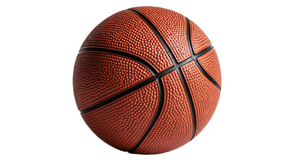 Fototapeta premium Orange textured rubber basketball with black seams