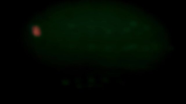 Flashing party lights burst through dark blurred room. Defocused green shapes flicker before radiant blue rays scatter. Moody nightlife energy for club and celebration themes.