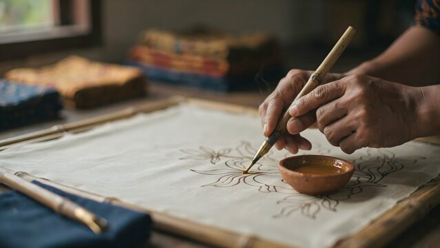 Traditional Chinese Calligraphy Art Creation with Brush and Ink on Rice Paper