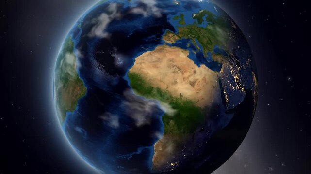 Earth Zoom In to Chenzhou China From Space