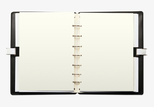 Open Blank Page Mockup Ringed Notebook PSD