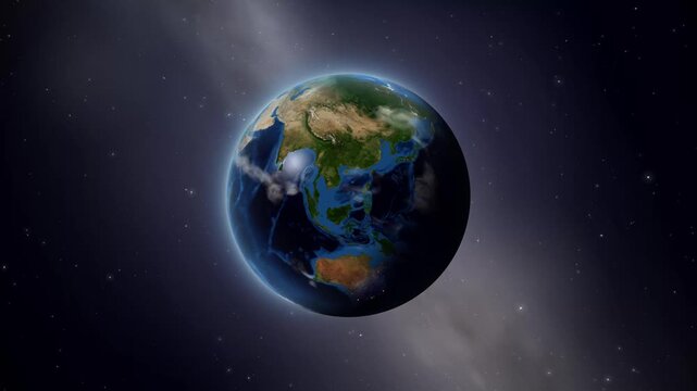 Earth Zoom In to Gomel Belarus Satellite Orbit Animation