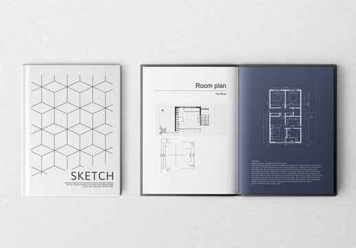 Architectural Design Book Mockup PSD