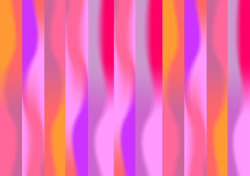 An abstract digital background featuring vertical parallel stripes with smooth gradient wave patterns in vibrant tones of pink, purple, magenta, and orange, creating a dynamic visual flow.