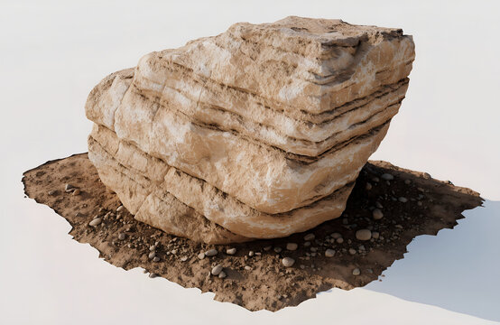 Photogrammetry Scan of a Weathered Sedimentary Rock Boulder
