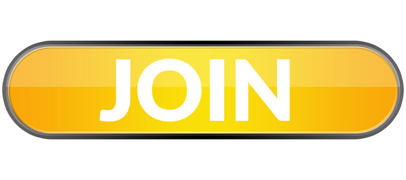 Glossy Yellow Join Button with White Text, Rounded Call to Action UI Element PNG