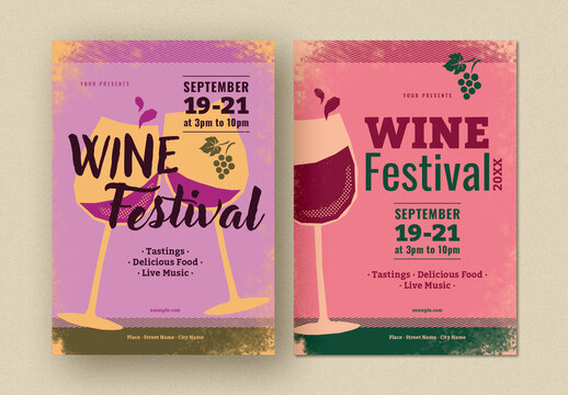 Wine Festival Poster Layouts