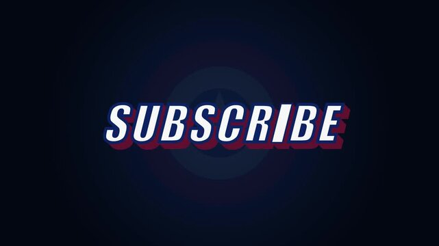 Comic book superhero shield subscribe button animation for pop culture channels