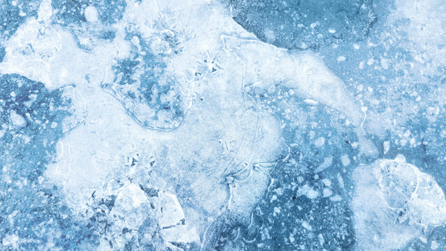 Shattered Blue Ice Texture. Gradient natural background