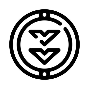 downward arrow line icon