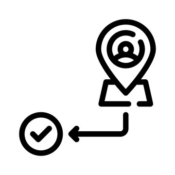 user journey line icon