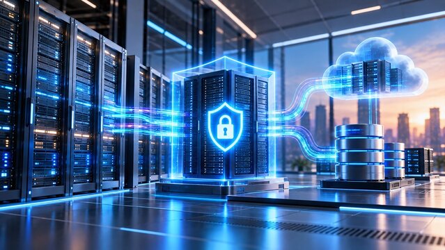 Secure Data Infrastructure with Protected Servers, Storage and Cloud Connectivity