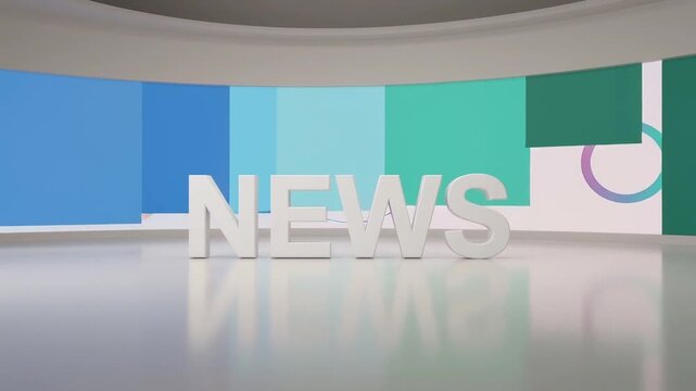 News featuring subtle movement on green screen