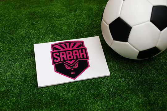 A football on the grass and the Sabah Football Club logo. September 30, 2026.