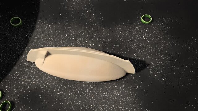 Folding Pleated Dumpling into Bamboo Steamer Food Animation