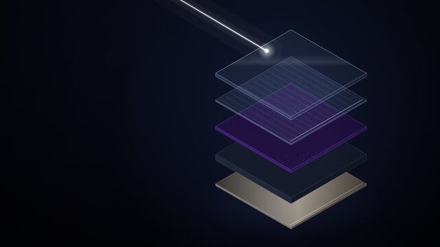 Perovskite Tandem Solar Cell Exploded Layers Splitting Sunlight