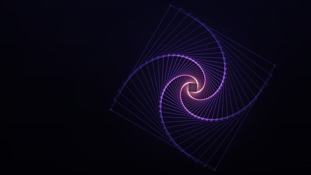 Nested Rotating Squares Spiral Twist Gradient Seamless Loop