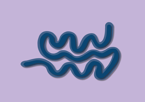 Healthy small intestines, illustration