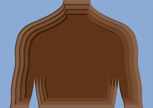 Male chest, illustration