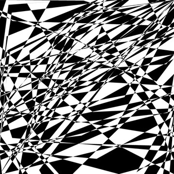 Monochromatic black and white abstract geometric pattern background
