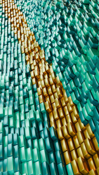 Stacked 3d cubes forming abstract geometric pattern