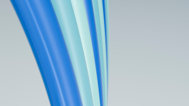Abstract blue curved lines digital illustration