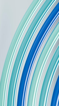 Abstract illustration of shiny curved blue and cyan lines