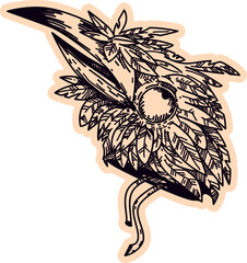 Fototapeta premium Crow Head Sticker